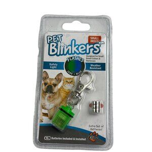 Pet Blinkers LED Safety Light For Small Breed Collars & Harnesses Green